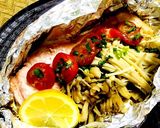 塩酒粕とトマトでうまうま♪鮭のホイル焼き作り方8写真