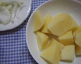 むね肉とじゃが芋のケチャプ煮♪作り方1写真