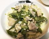 スナップエンドウとモモ肉のホワイト煮作り方8写真