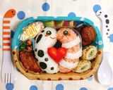チンアナゴ & ニシキアナゴ キャラ弁作り方4写真