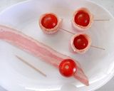 お弁当に♬ベーコンくるくるプチトマト作り方2写真