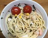 ごま油でシーフードパスタ作り方5写真