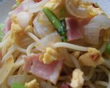 新たま・ベーコン・小松菜・玉子入りパスタ作り方6写真