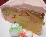 ひな祭りに♪三色マーブルデコケーキ♪作り方12写真