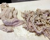 蒸し鶏のキムチ和えの冷麺作り方1写真