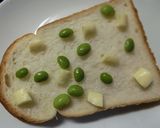 バジル＊レモン香る❀枝豆の塩昆布トースト作り方2写真