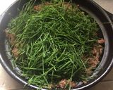 スギナのひき肉炒め作り方3写真