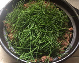 スギナのひき肉炒め作り方3写真