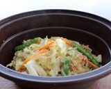 レンジで簡単！鶏ひき肉の春雨キャベツ作り方4写真