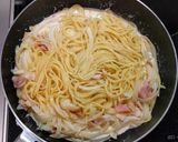 新玉ねぎとベーコンのクリームパスタ作り方4写真