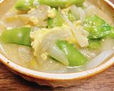 優しい味わい♡絹さやと玉ねぎの卵とじ作り方4写真