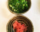 簡単ランチ☆卵焼きのせ紅生姜とネギ炒飯作り方1写真