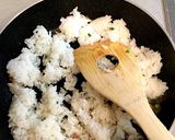 簡単ランチ☆卵焼きのせ紅生姜とネギ炒飯作り方5写真