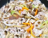豚肉と残り野菜で簡単柳川風惣菜作り方4写真