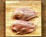 お肉柔らか☆鶏胸肉で蒸し鶏♥レンジで簡単作り方1写真