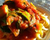 ホタテ&ほうれん草のトマトパスタ作り方3写真