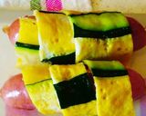 ズッキーニのしましまうす卵焼き作り方5写真