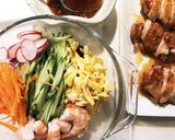 照り焼きチキンからの！>>>冷やし中華☆作り方4写真