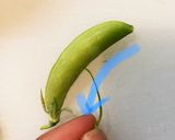 スナップ&さやえんどう 筋取りの仕方作り方1写真