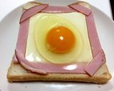 フライパン、油なし☆エッグハムトースト作り方3写真