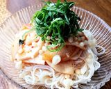 青しそたっぷり 長芋キムチそうめん作り方3写真