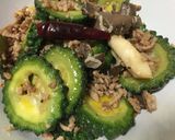 ゴーヤ、舞茸の豚挽肉炒作り方3写真