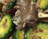 ゴーヤ、舞茸の豚挽肉炒作り方4写真