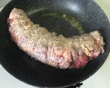湯せんで簡単ローストビーフ丼作り方2写真