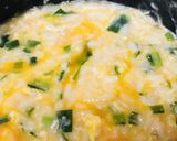 かんたんお粥●ニラ玉子粥・しじみ汁風味作り方4写真