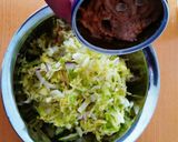 春キャベツと鮭の中骨缶のコールスロー作り方4写真