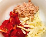 ツナとミニトマトの厚焼き玉子作り方1写真