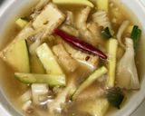 ズッキーニ、舞茸、厚揚げのあんかけスープ作り方2写真