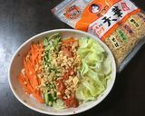 ごま油香る、簡単キムチサラダうどん作り方3写真