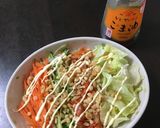 ごま油香る、簡単キムチサラダうどん作り方4写真