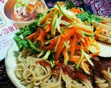 ビビン冷麺 生じゃがサラ.生春菊添え作り方7写真