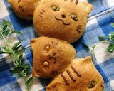 発酵1分！時短パン★お花畑で親子猫パン作り方18写真