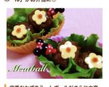 ✿キャラ弁 可愛いお花柄のミートボール✿作り方9写真