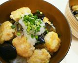 おろしポン酢で食べる鶏つくね丼作り方9写真