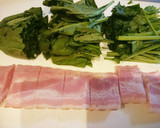 ほうれん草とベーコンのルクエ蒸し作り方1写真