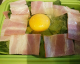 ほうれん草とベーコンのルクエ蒸し作り方3写真