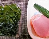 3分★ヘルシー【ワカメとハムの中華和え】作り方1写真