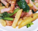 おつまみに〜冷凍ポテトで中華風炒め❤作り方4写真