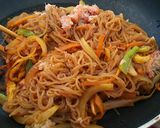 野菜たっぷり！炒め冷麺作り方3写真