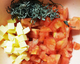 夏むき！トマトとチーズの塩昆布和え作り方2写真