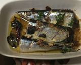 秋刀魚とバジルのアヒージョ作り方3写真