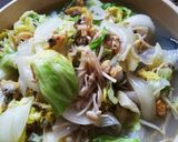 *あさりと新玉ネギ春キャベツのさっと煮*作り方3写真