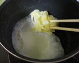 鮭フレークとほうれん草のクリームパスタ作り方4写真