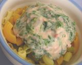 鮭フレークとほうれん草のクリームパスタ作り方8写真