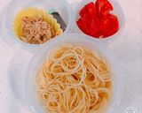 お弁当に！ツナトマト、麺つゆで冷製パスタ作り方10写真