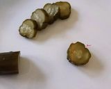 ♡ぬか漬け胡瓜で蝶々の飾り切り風♡作り方1写真